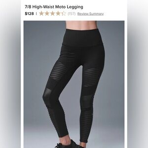 Black High-Waist Moto Leggings